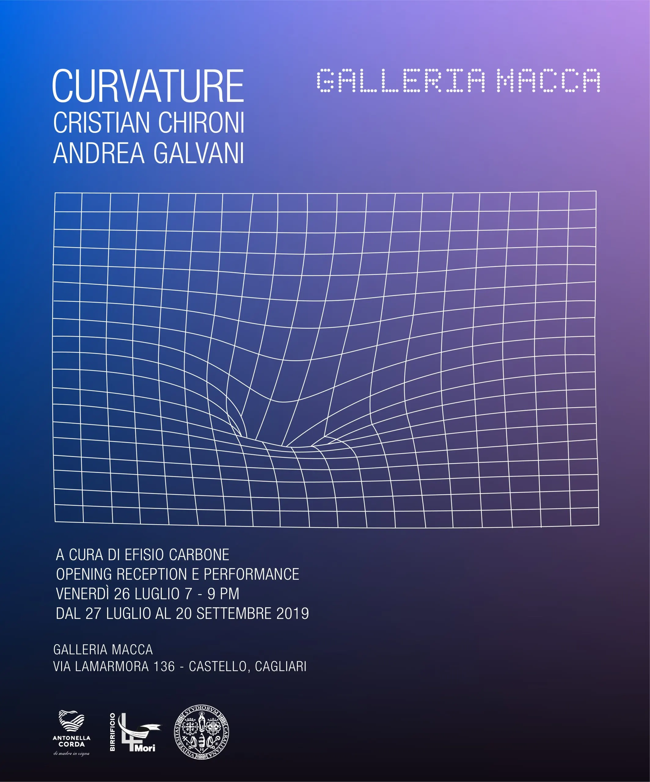 Fondazione MACC segnala la mostra “CURVATURE” di Cristian Chironi e Andrea Galvani, a cura di Efisio Carbone