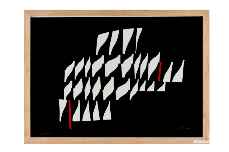 Serigrafia bianco nero e rosso