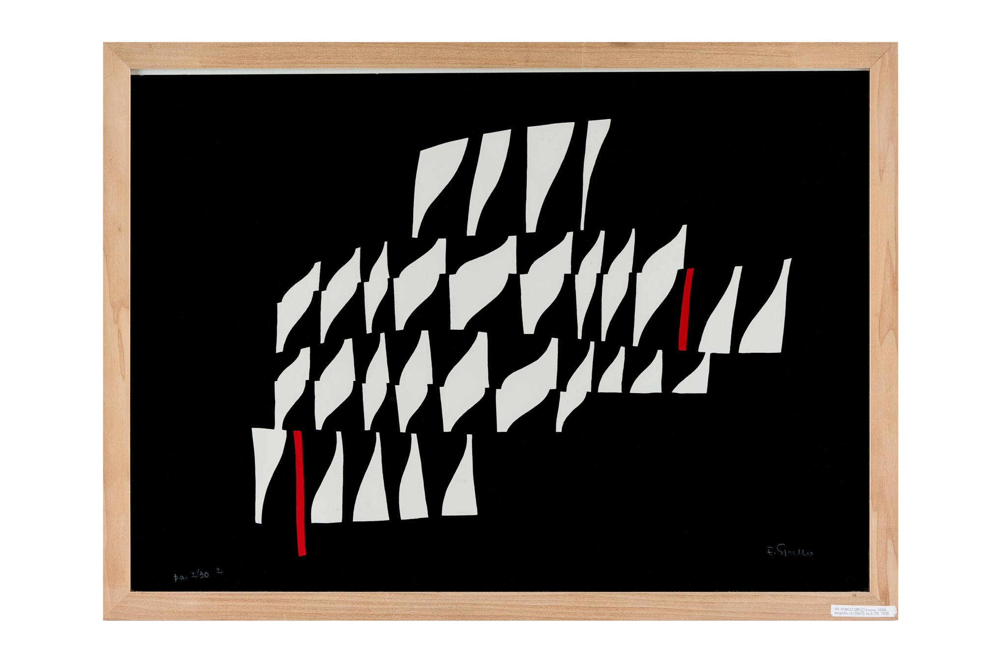 Serigrafia bianco nero e rosso
